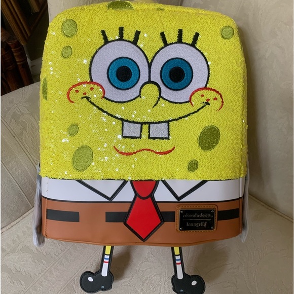 Loungefly x Nickelodeon SpongeBob SquarePants Sequin Backpack Bag Anniversary main image 6